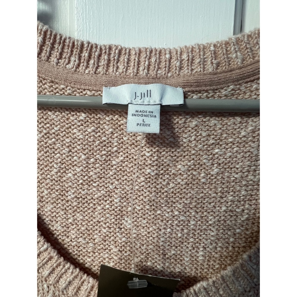J. Jill Womens Peach Marled Sleeveless Sweater Shell Scoop Neck Size L Petite - Picture 3 of 7